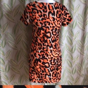 Cheetah Fashion Union Dress Orange Medium EUC